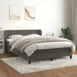 vidaxl-lozko-kontynentalne-z-materacem-ciemnoszare-140x200cm-aksamit
