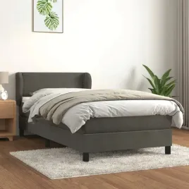 vidaxl-lozko-kontynentalne-z-materacem-ciemnoszary-aksamit-90x200-cm