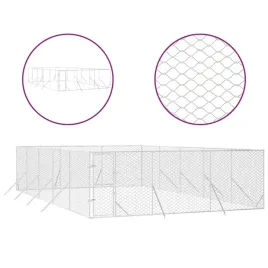 vidaxl-kojec-zewnetrzny-dla-psa-srebrny-6x10x2-m-stal-galwanizowana