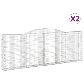 vidaxl-kosze-gabionowe-2-szt-400x30x140-160-cm-galwanizowane-zelazo