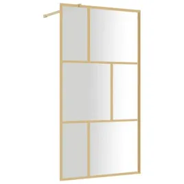 vidaxl-scianka-prysznicowa-przezroczyste-szklo-esg-zlota-115x195-cm