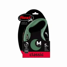 flexi-classic-z-tasma-m-oliwkowa-smycz-automatyczna-5m-do-25kg