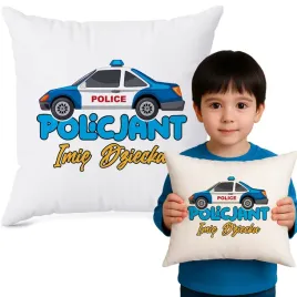 poduszka-biala-40x40-cm-policjant-imie-na-prezent-do-przedszkola-zlobka