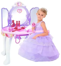 duza-toaletka-dla-dziewczynki-rozowa-interaktywna-lustro-suszarka-akcesoria