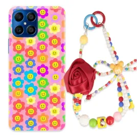 etui-do-huawei-honor-x8-obudowaor-zawieszka-korale-rozaor-happy-soul-wzory