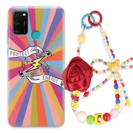 etui-do-huawei-honor-9a-obudowaor-zawieszka-korale-rozaor-happy-soul-wzory