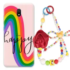 etui-do-xiaomi-redmi-8a-obudowaor-zawieszka-korale-rozaor-happy-soul-wzory