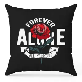 poduszka-czarna-40x40-cm-forever-alone-na-prezent-do-przedszkola-zlobka