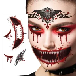 tatuaz-zmywalny-wampir-drakula-krew-charakteryzacja-na-halloween