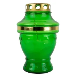 znicz-zalewany-18-cm-zielony-dp26sl-szklany-znicz-zalewany-z-kapturkiem