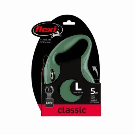 flexi-classic-z-tasma-l-oliwkowa-smycz-automatyczna-5m-do-50kg