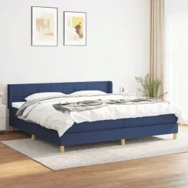 vidaxl-lozko-kontynentalne-z-materacem-niebieskie-tkanina-200x200-cm