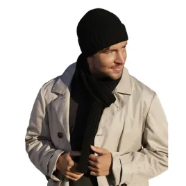 kamea-komplet-meski-czarny-zimowy-czapka-szalik-dakar