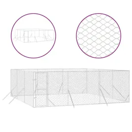 vidaxl-kojec-zewnetrzny-dla-psa-srebrny-6x6x2-m-stal-galwanizowana