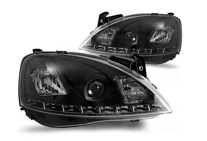 reflektory-przednie-opel-corsa-c-czarne-daylight