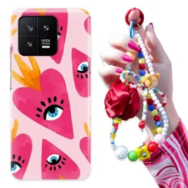 etui-do-xiaomi-13-caseor-obudowa-brelok-czerwona-rozaor-pastel-hearts-wzory