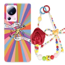 etui-do-xiaomi-13-lite-obudowaor-zawieszka-korale-rozaor-happy-soul-wzory