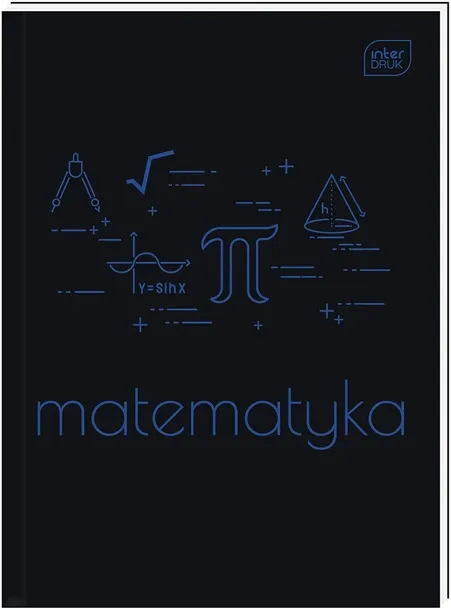 BRULION ZESZYT A5 80 KARTEK W KRATKĘ 70G MATEMATYKA TWARDA OPRAWA INTERDRUK