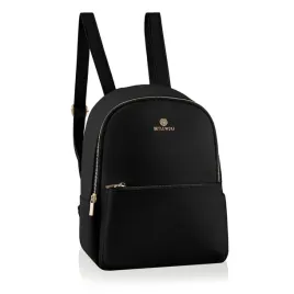betlewski-plecak-damski-maly-elegancki-z-ekoskory-wygodny-czarny-regulacja