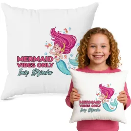 poduszka-biala-mermaid-vibes-only-imie-prezent-do-przedszkola-zlobka