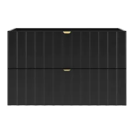 czarna-szafka-lazienkowa-arcos-80-cm-wiszaca-2-szuflady-ryflowana-mdf