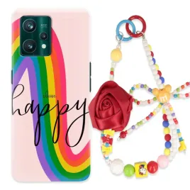 etui-do-realme-9-pro-plus-obudowaor-zawieszka-korale-rozaor-happy-soul-wzory