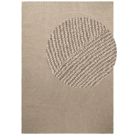 dywan-welniany-do-salonu-200x300cm-bezowy-wzor-w-polkola-efekt-3d