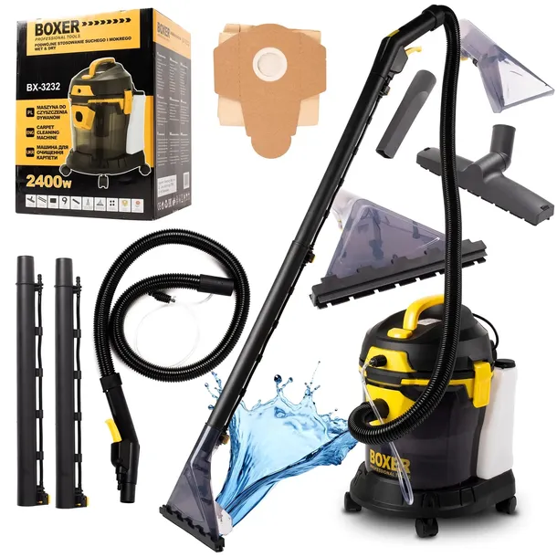 ODKURZACZ PIORĄCY BOXER 2400W DO DYWANÓW TAPICERKI WĄSKA SSAWKA MOCNY