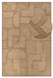dywan-welniany-do-salonu-190x280cmbezowy-tkany-recznie-z-efektem-3d