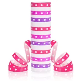 serpentyna-groszki-odcienie-rozu-i-fioletu-18-paskow-4-m-na-roczek-urodziny