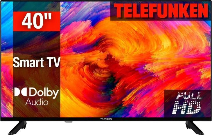 Telewizor SMART TV LED 40" Telefunken D40F750M1CWI FullHD DVB-T2 BEZRAMKOWY
