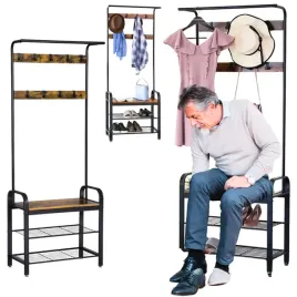 wieszak-na-ubrania-z-siedziskiem-szafka-na-buty-drewniany-metalowy-loft