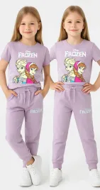 komplet-dla-dziewczynki-128-koszulka-spodnie-frozen-kraina-lodu-elsa