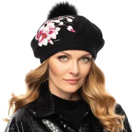 vivisence-7067-czarny-damski-cieply-welna-nakrycie-glowy-beret