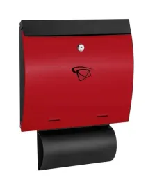 skrzynka-na-listy-a4-poziom-wypukla-z-tuba-450x350x70mm-czarno-czerwona