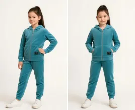 dres-welurowy-dla-dziewczynki-134-sportowy-bluza-spodnie-komplet-zestaw