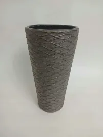 oslonka-doniczka-wazon-ceramiczny-brazowy-ze-wzorem-geometrycznym-vintage