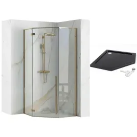 kabina-prysznicowa-diamond-90x90-zlota-gold-brodzik-czarny-black-narozna