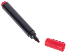 marker-czerwony-pernamentny-okragly-uniwersalny