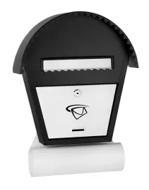 skrzynka-na-listy-domek-okragly-z-tuba-460x340x75-mm-czarno-biala