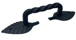 antaba-drzwiowa-uchwyt-do-drzwi-kuta-ozdobna-czarna-215mm-lisc-bukowy