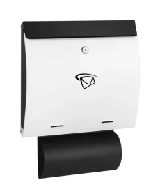 skrzynka-na-listy-a4-poziom-wypukla-z-tuba-450x350x70mm-czarno-biala