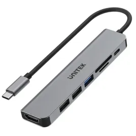 unitek-uhub-s7-hub-usb-c-aluminium-7w1-pd-100w-hdmi-4k-sd
