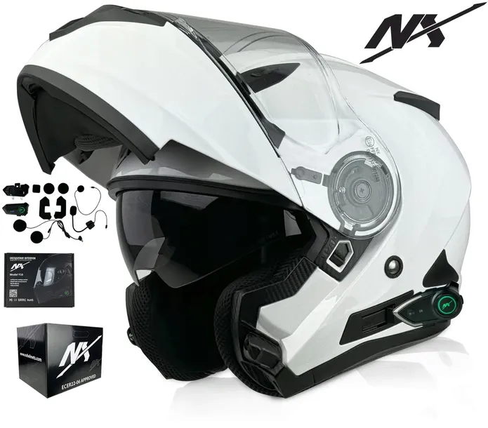 KASK MOTOCYKLOWY NX TOURISM II r.XXL INTERKOM|BLUETOOTH ZESTAW SŁUCHAWKOWY