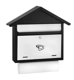 skrzynka-na-listy-domek-prosty-z-tuba-500x370x110mm-czarno-biala