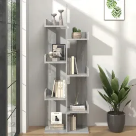 vidaxl-regal-na-ksiazki-48x255x140-cm-szary-dab-sonoma