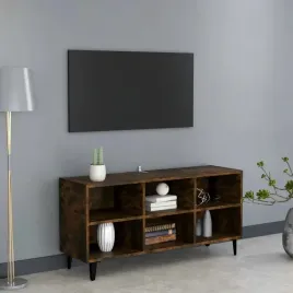 vidaxl-szafka-tv-metalowe-nozki-przydymiony-dab-1035x30x50-cm