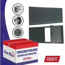 drzwiczki-rewizyjne-inspekcyjne-dwuskrzydlowe-maxi-120x50cm-grafit-pokretlo
