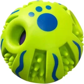 gryzak-zabawka-dla-psa-piszczaca-pilka-zielona-fi7cm