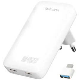 ladowarka-4smarts-flatplug-slim-dual-45w-gan-2xusb-c-biala-do-urzadzen